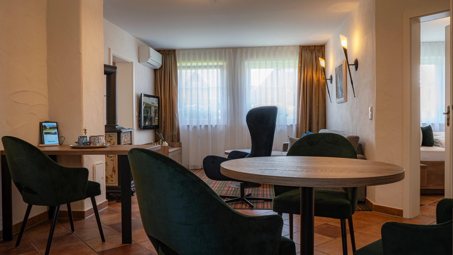 Kamin-Suite mit 2 Schlafzimmern im Spreewald